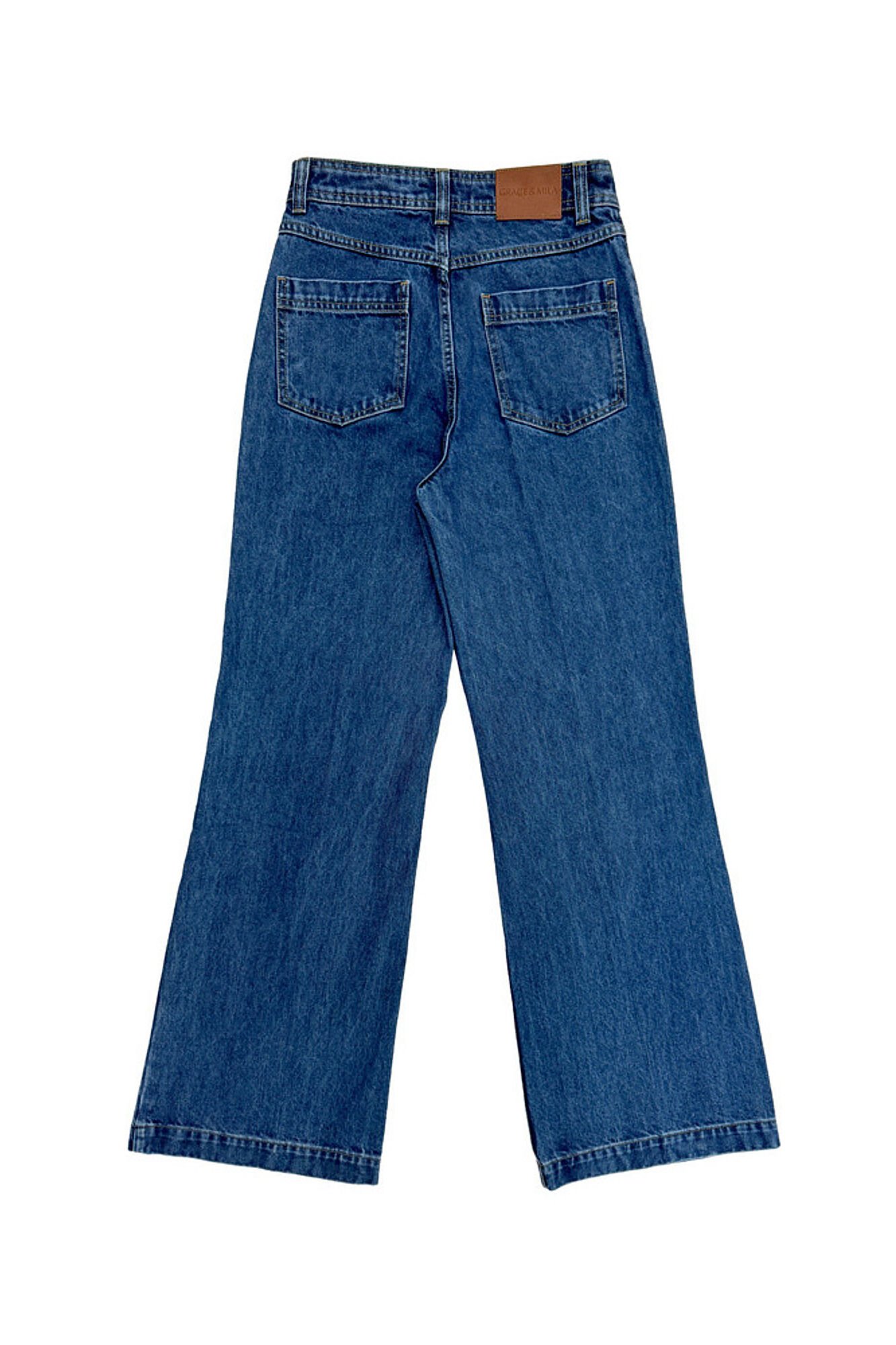 Grace & Mila Cal&ccedil;as denim de cintura alta Azul