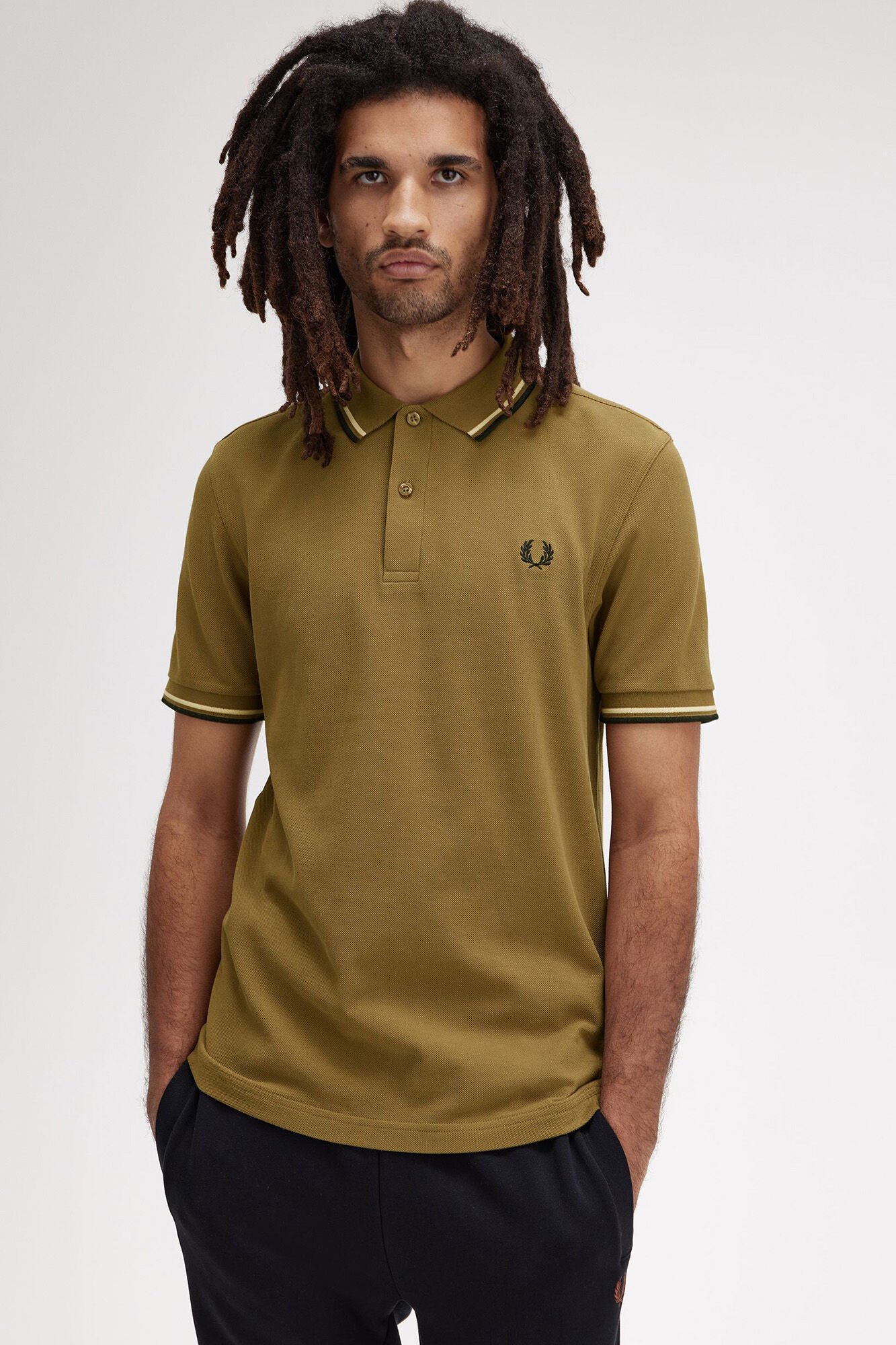 Fred Perry Camisa p&oacute;lo b&aacute;sica de manga curta Fred Perry