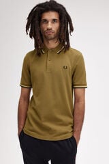 Fred Perry Camisa p&oacute;lo b&aacute;sica de manga curta Fred Perry Castanho