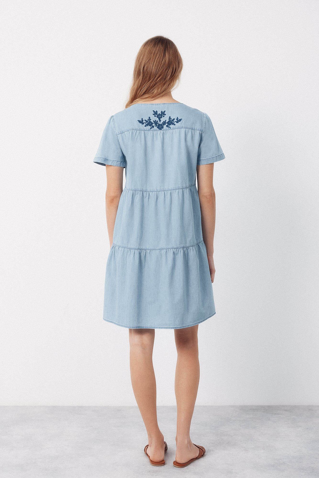 sachin and babi light blue dress Embroidered Denim Dresses for Women for sale