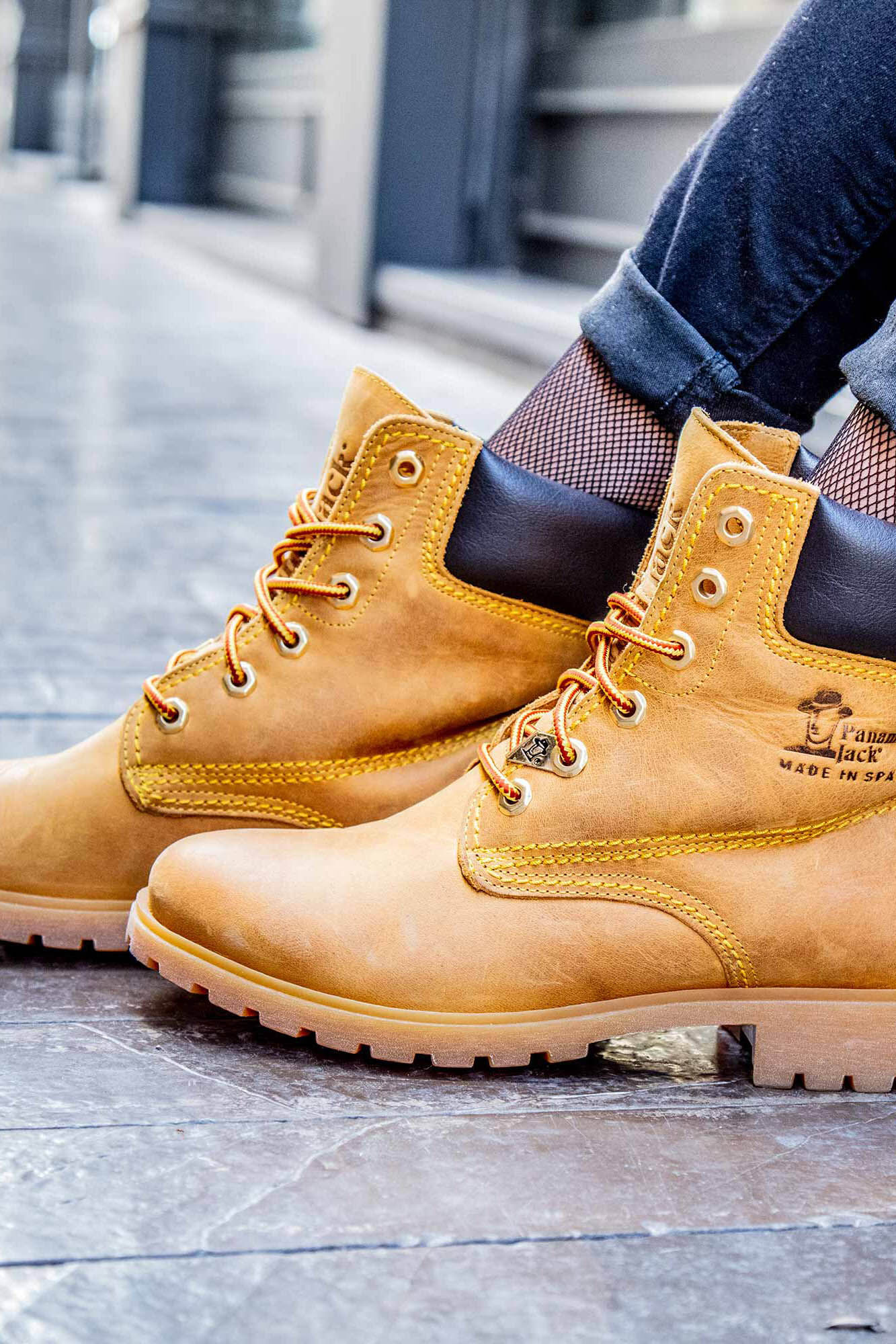 Panama Jack Botas de piel con forro interior de piel Camel