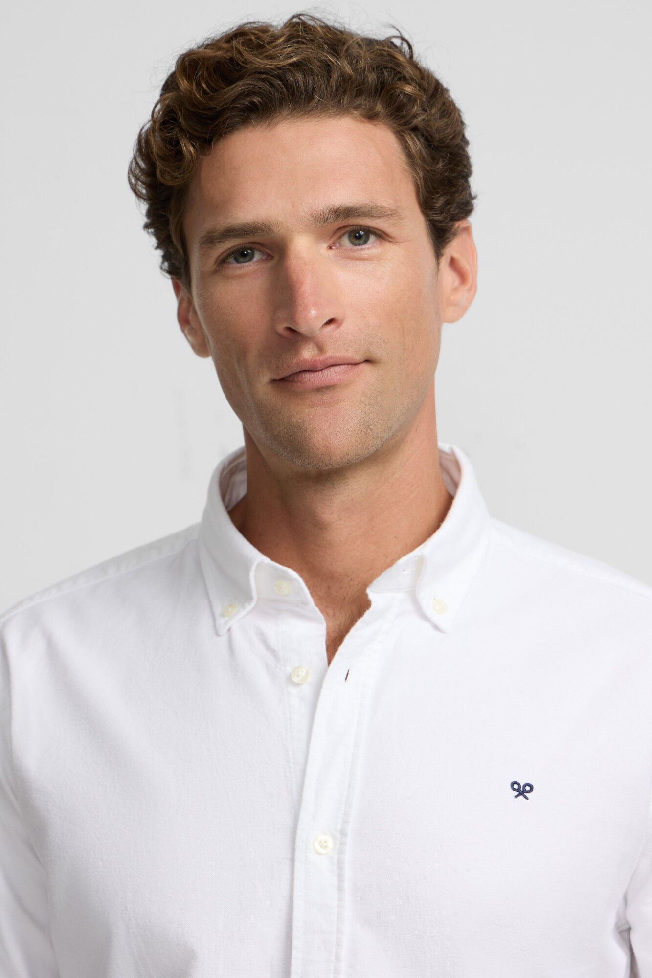 Silbon Camisa esportiva Oxford Branco