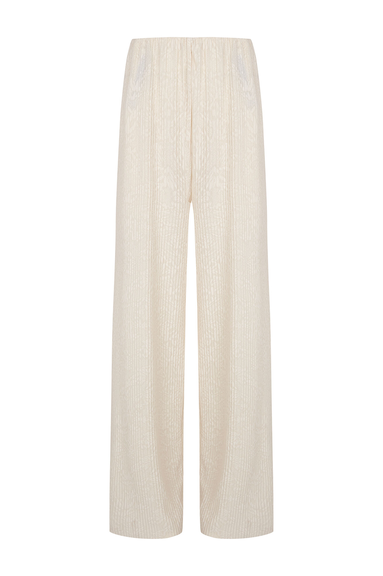 Cortefiel Satin-finish leggings Ivory