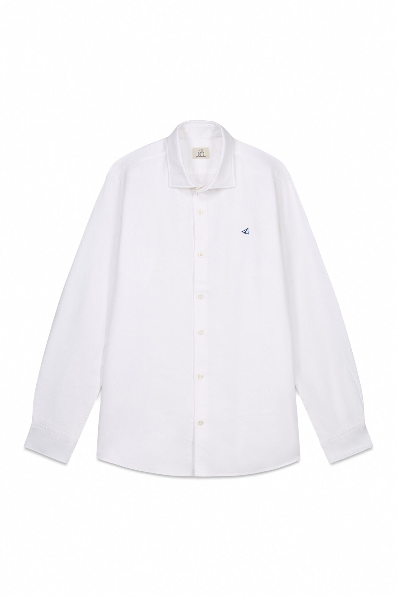 OOTO Camisa oxford liso Branco