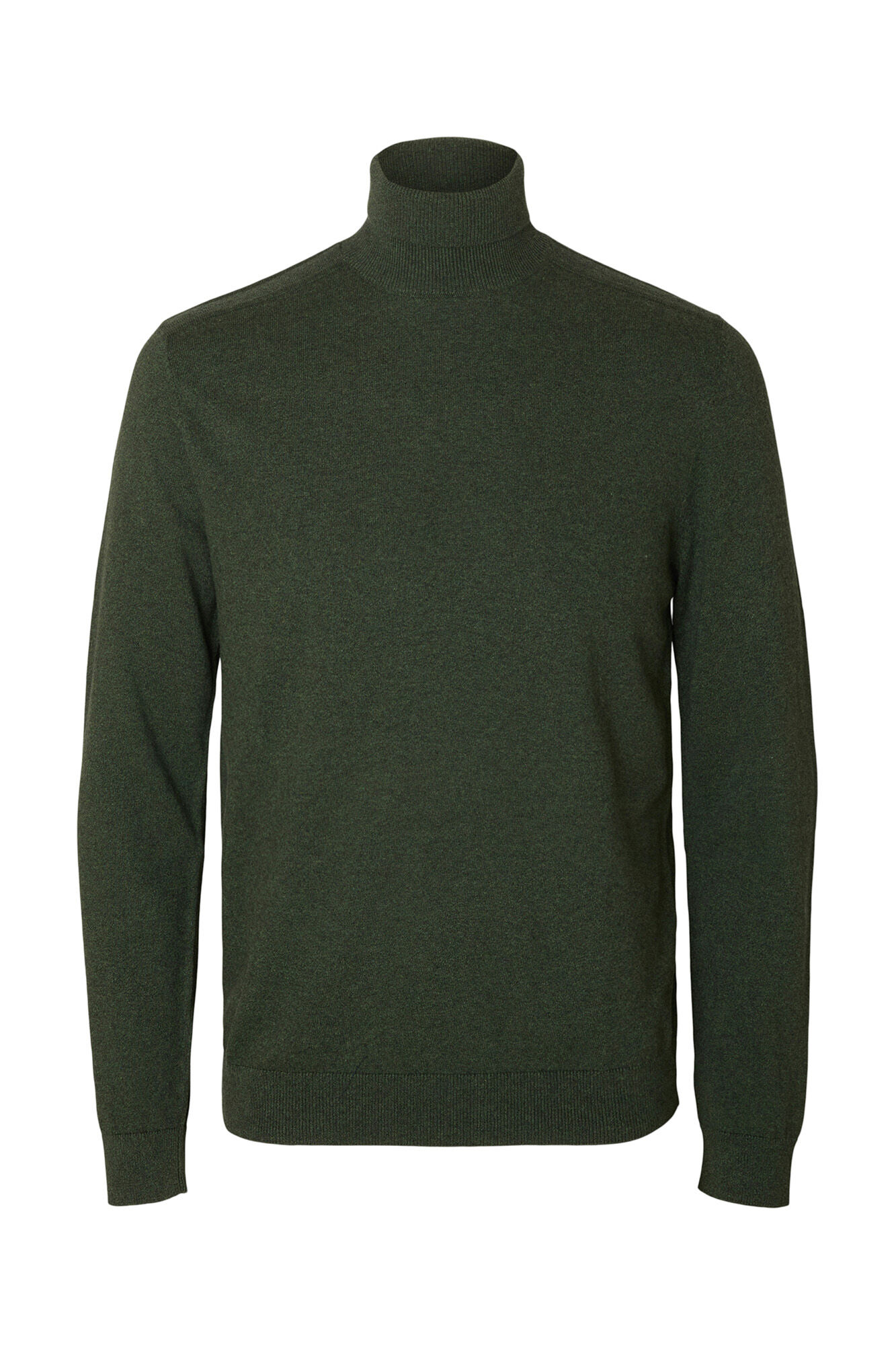 Selected Camisola de gola de algod&atilde;o org&acirc;nico  Verde