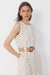 Cortefiel Flared dress Printed white
