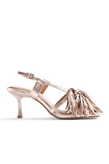 Gioseppo Sand&aacute;lias com salto de pele e franjas lukac Subiu