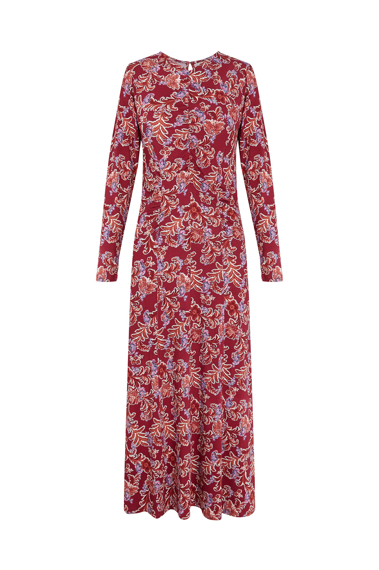 Slowlove Printed ruched dress Red