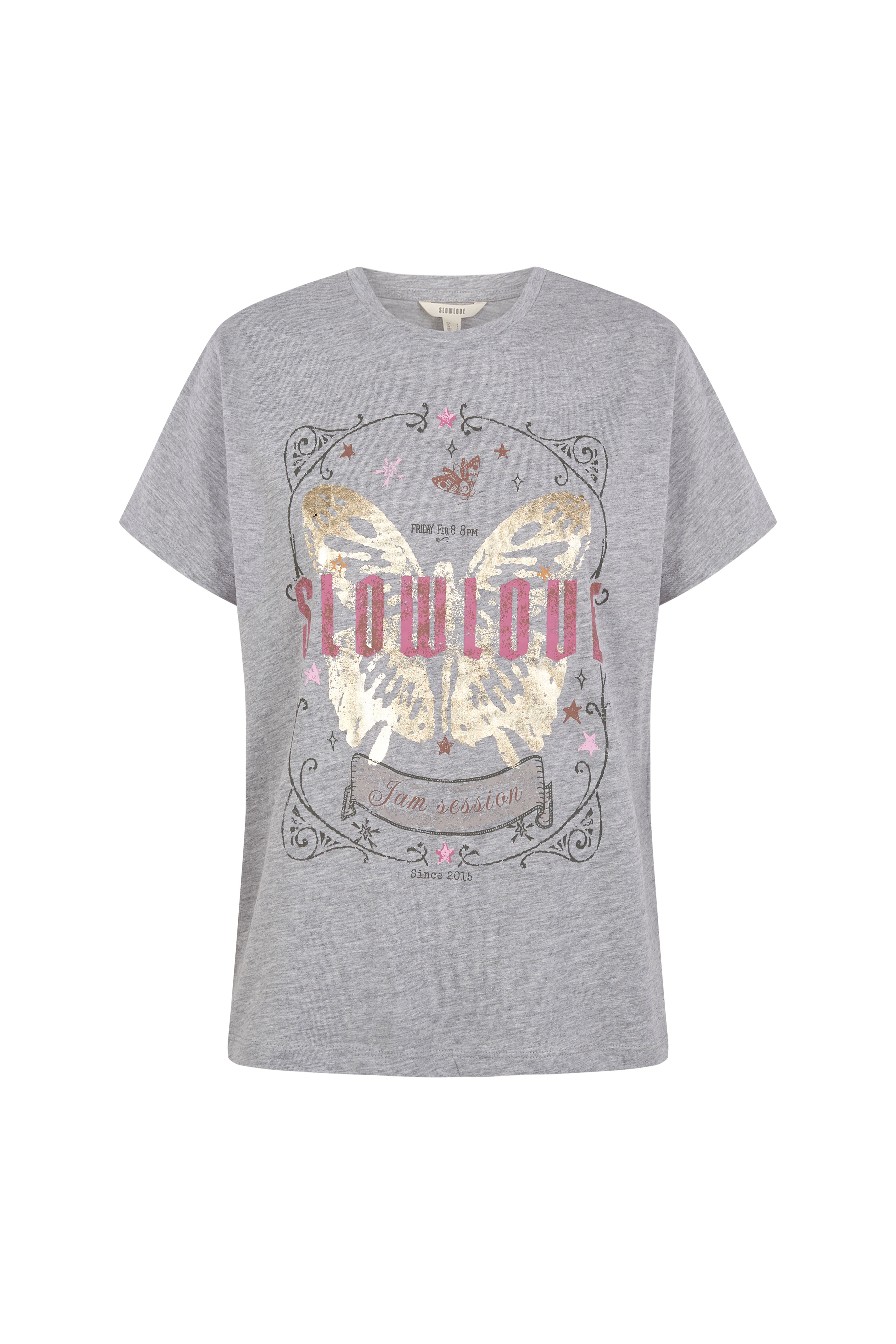 Slowlove Camiseta slowlove mariposa Gris