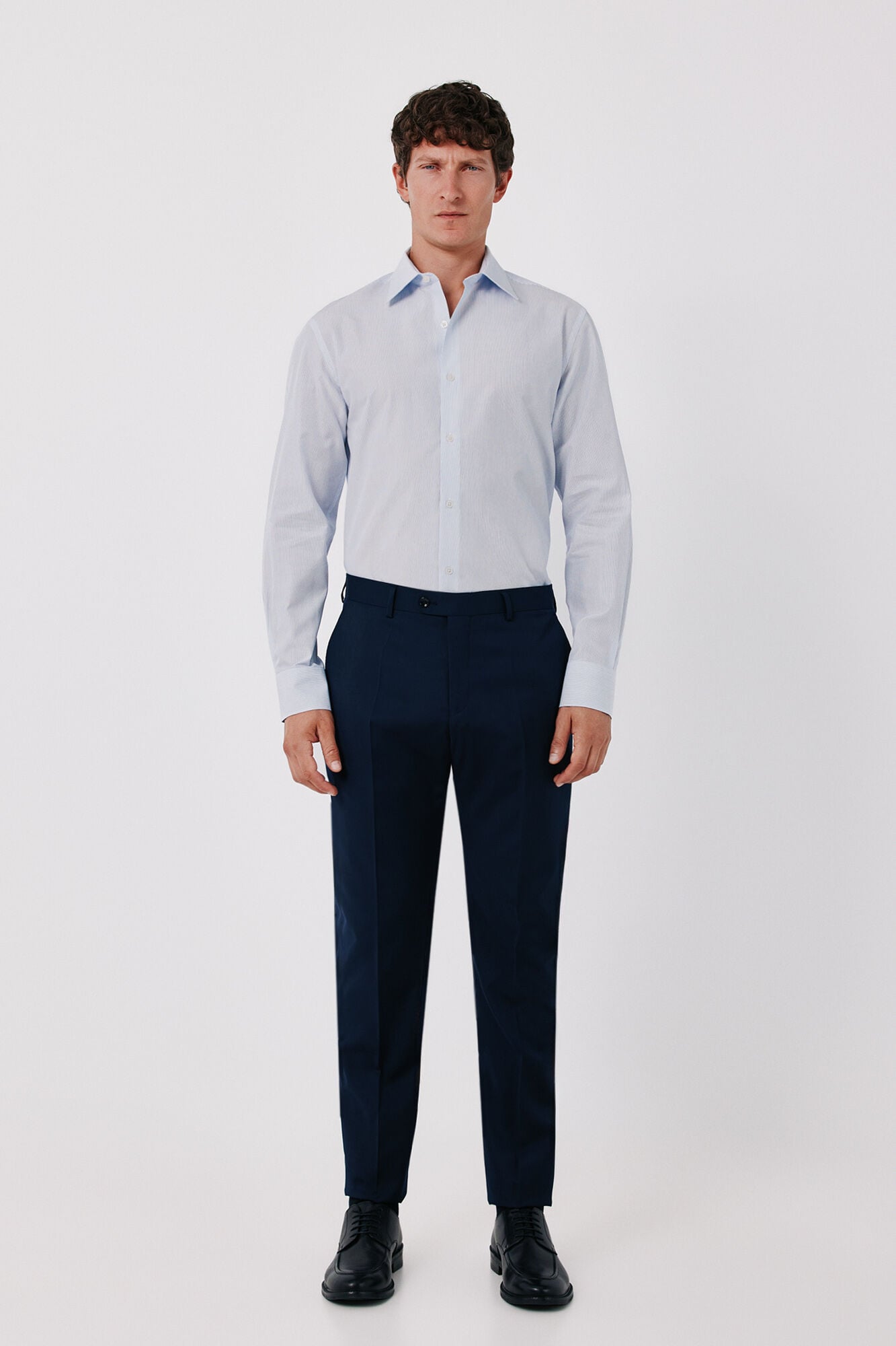 Cortefiel Striped cotton Tencel dress shirt