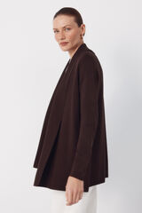Cortefiel Cardigan with shawl neckline Dark brown