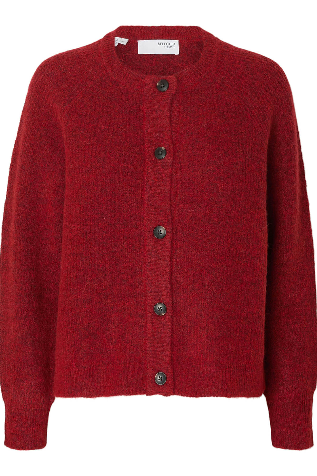 Selected Casaco de malha em l&atilde; e alpaca Vermelho