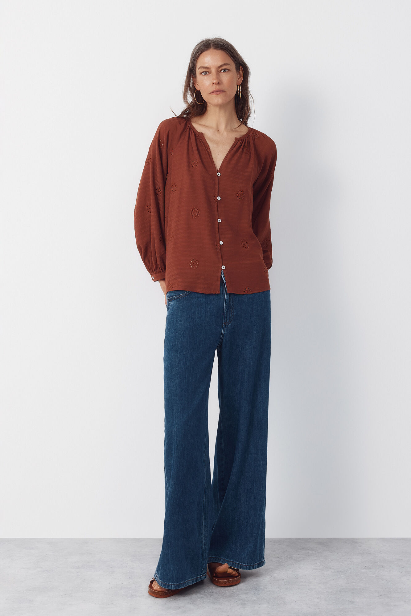 Cortefiel Embroidered blouse