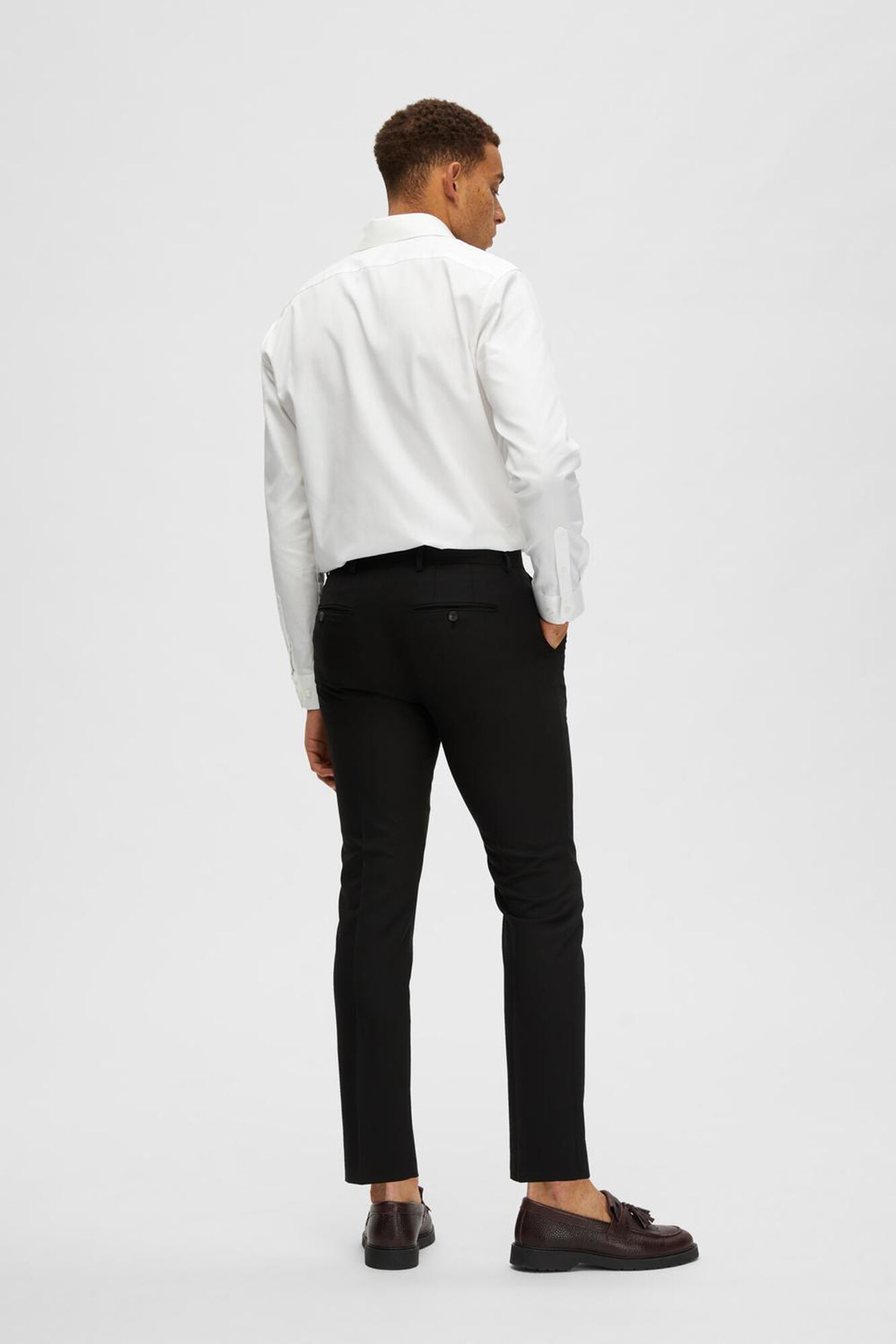 Selected Cal&ccedil;as de fato Slim Fit com l&atilde; Preto