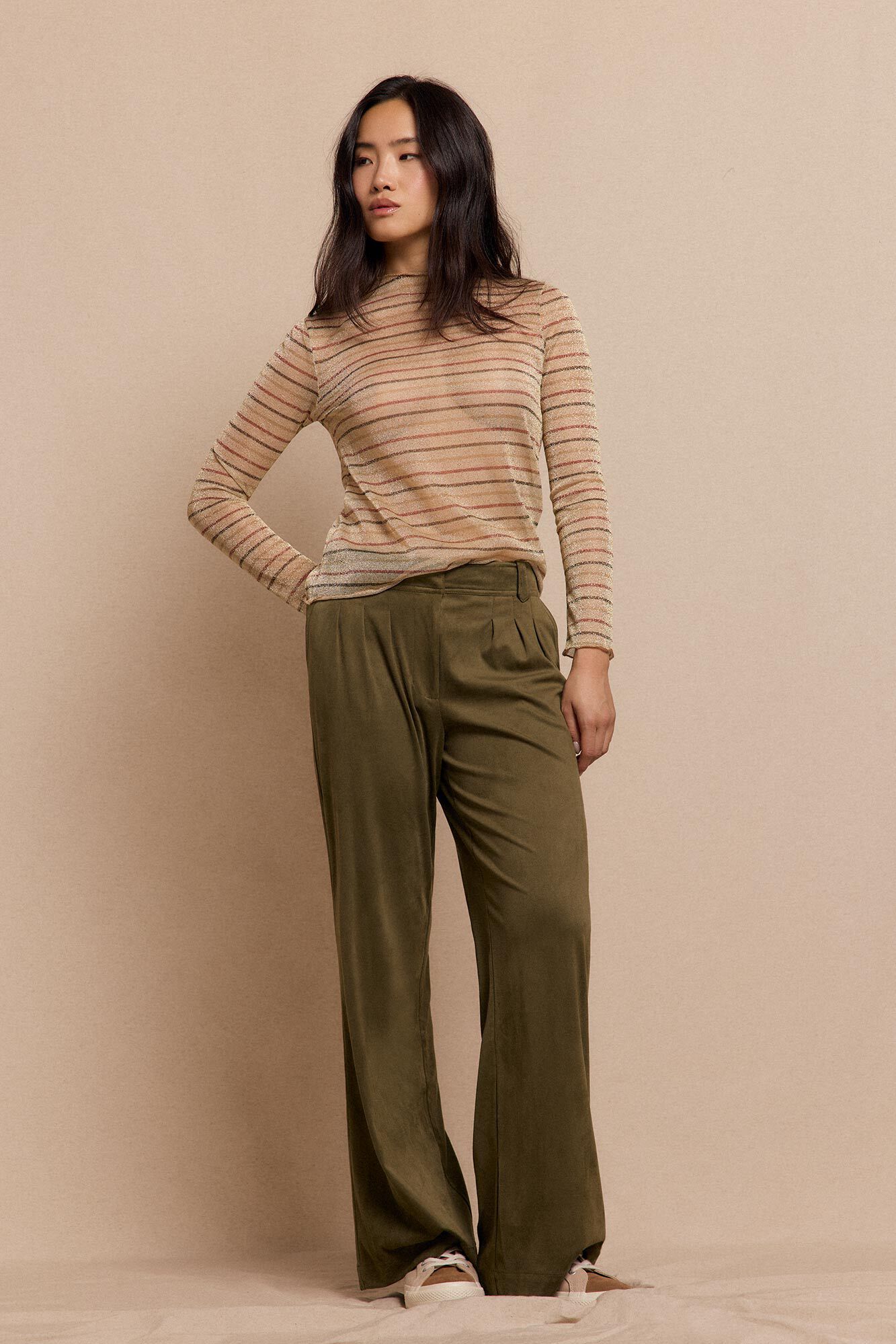 Slowlove Blusa listrada de lurex