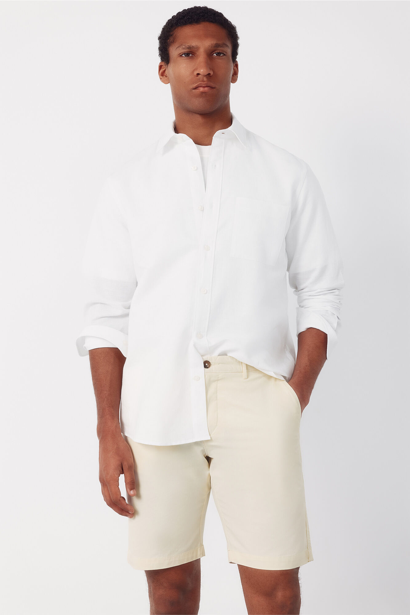 Cortefiel Chino Bermuda shorts Yellow