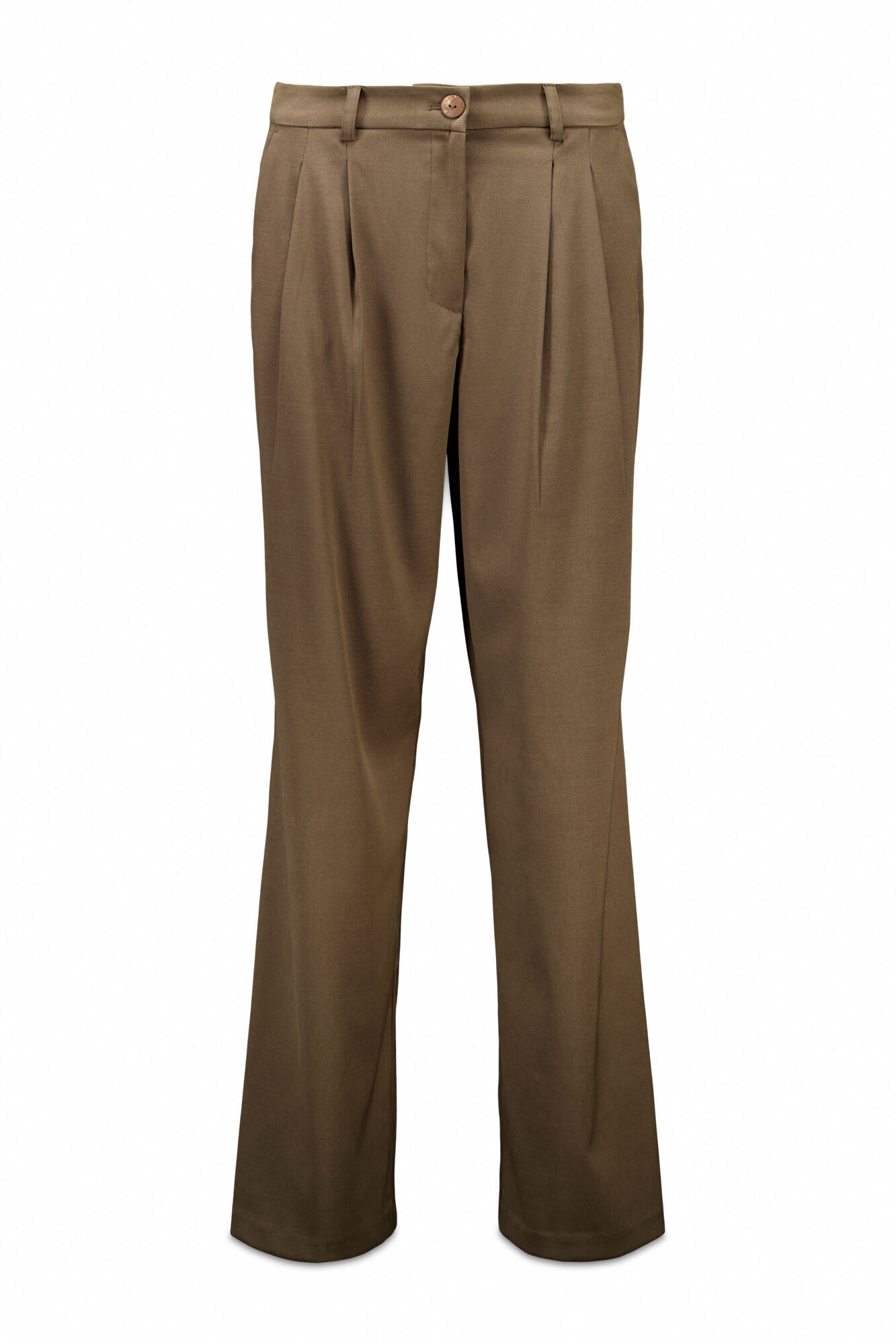 Slowlove Cal&ccedil;as plissadas Castanho