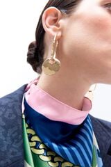 Lola Casademunt Detachable oval ring earrings Gold