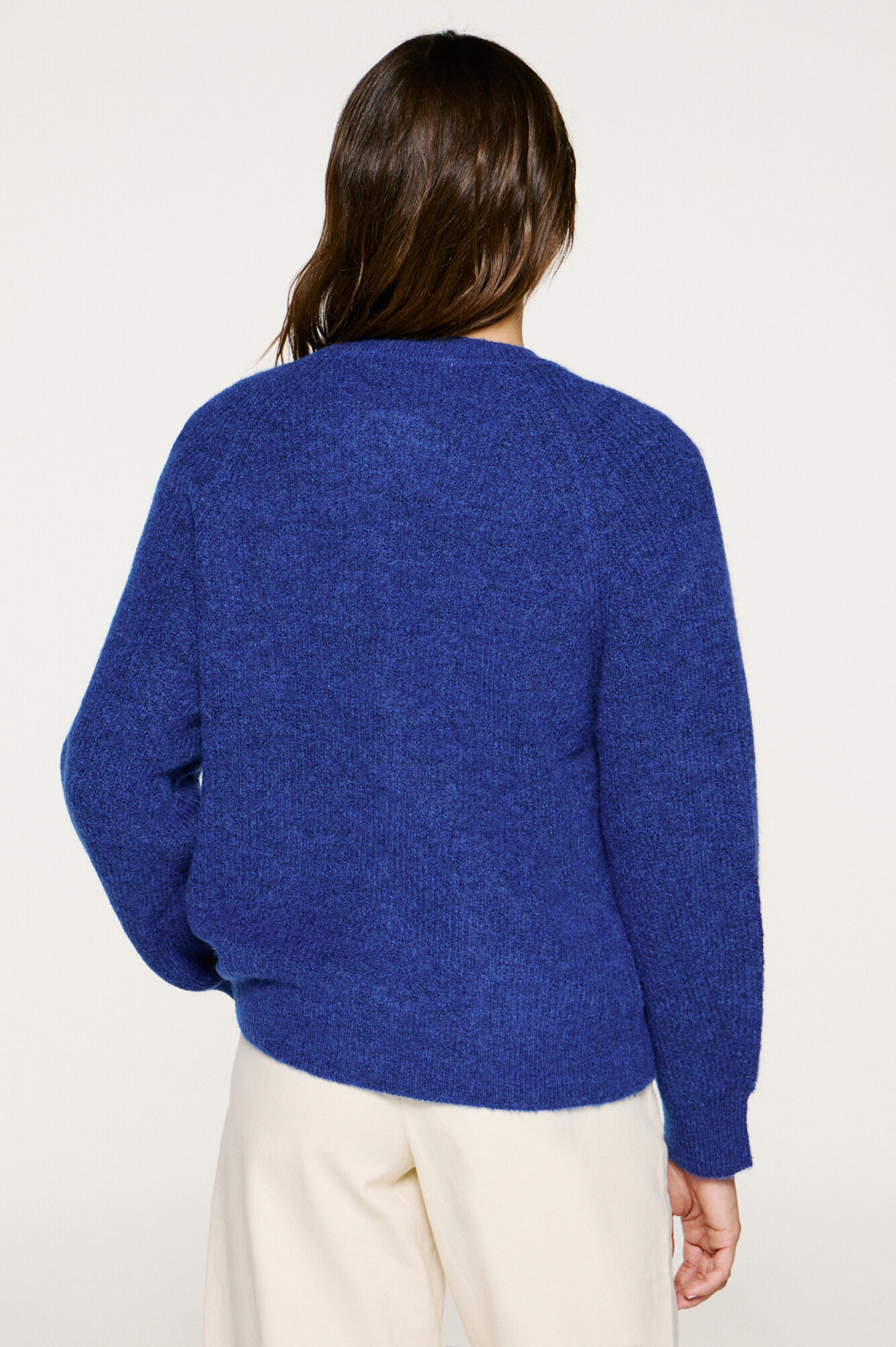 Selected Casaco de malha em l&atilde; e alpaca Azul