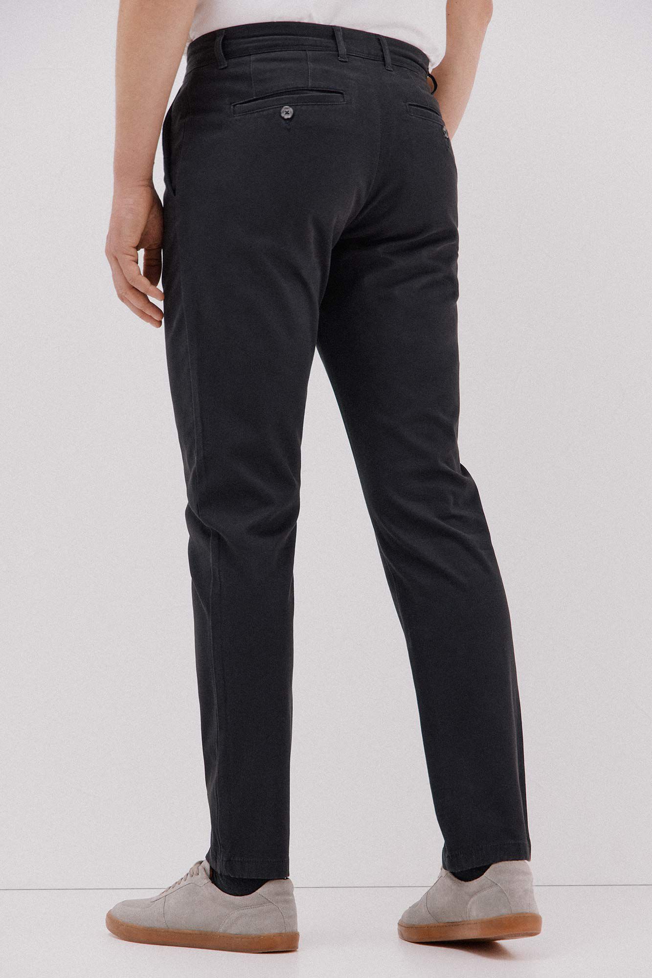 Cortefiel Slim-fit print chinos pants Black