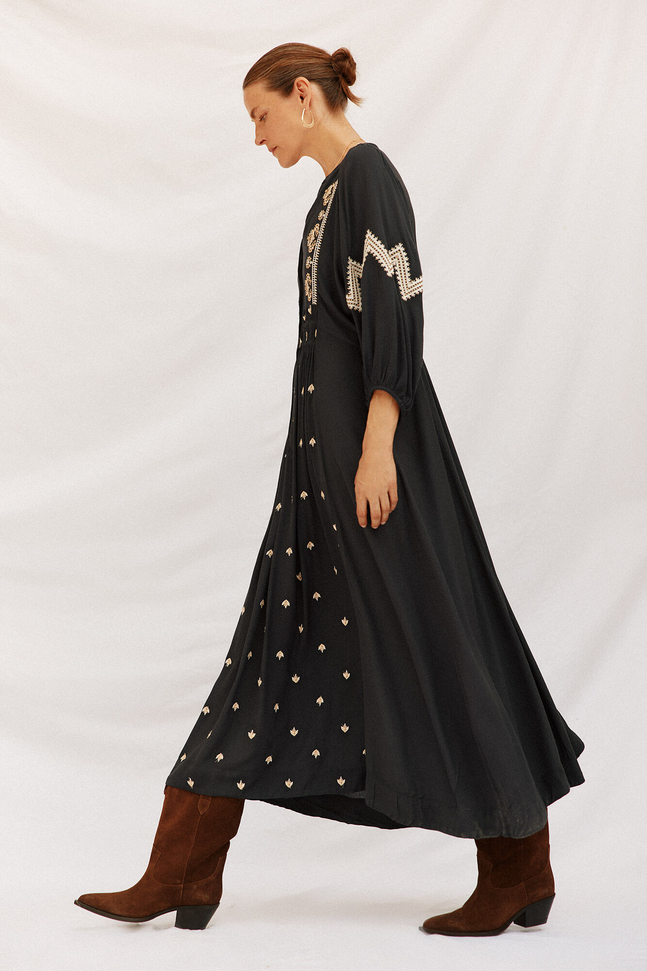 Cortefiel round neck dress Grey