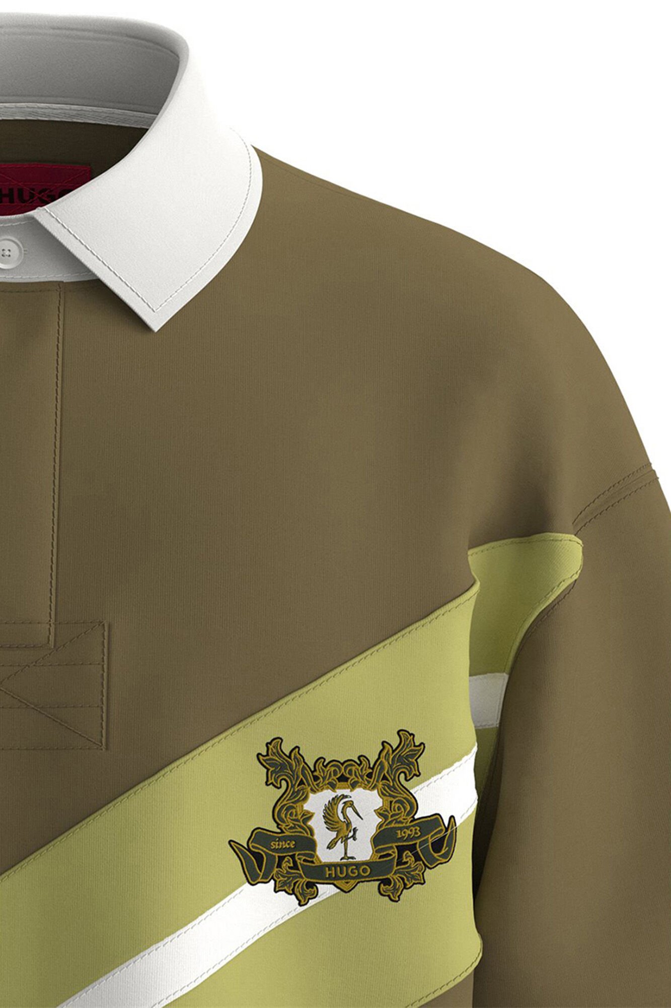 HUGO Polo manga comprida Verde