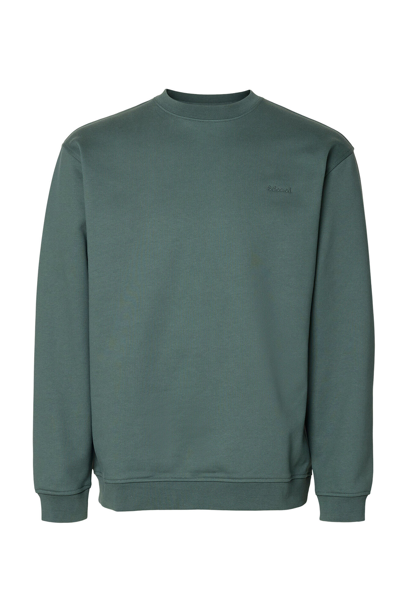 Selected Sweatshirt para homem sem capuz Verde