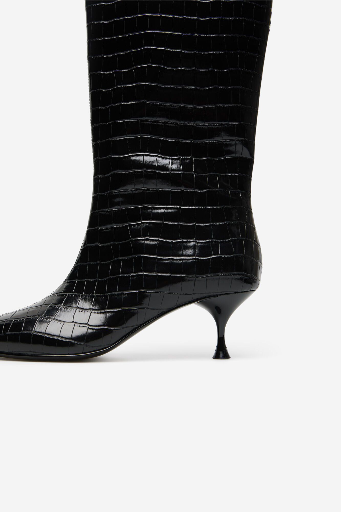 Cortefiel Bota tac&oacute;n kitten efecto coco Negro