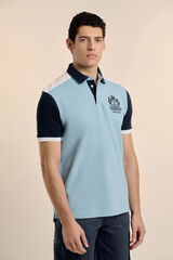 Valecuatro Tricolor polo shirt Blue