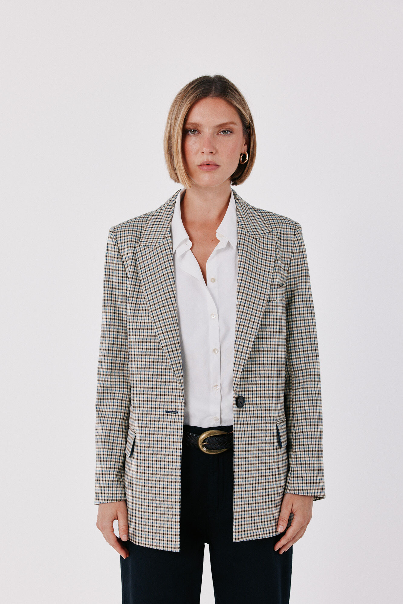 Cortefiel Checked fabric women's blazer