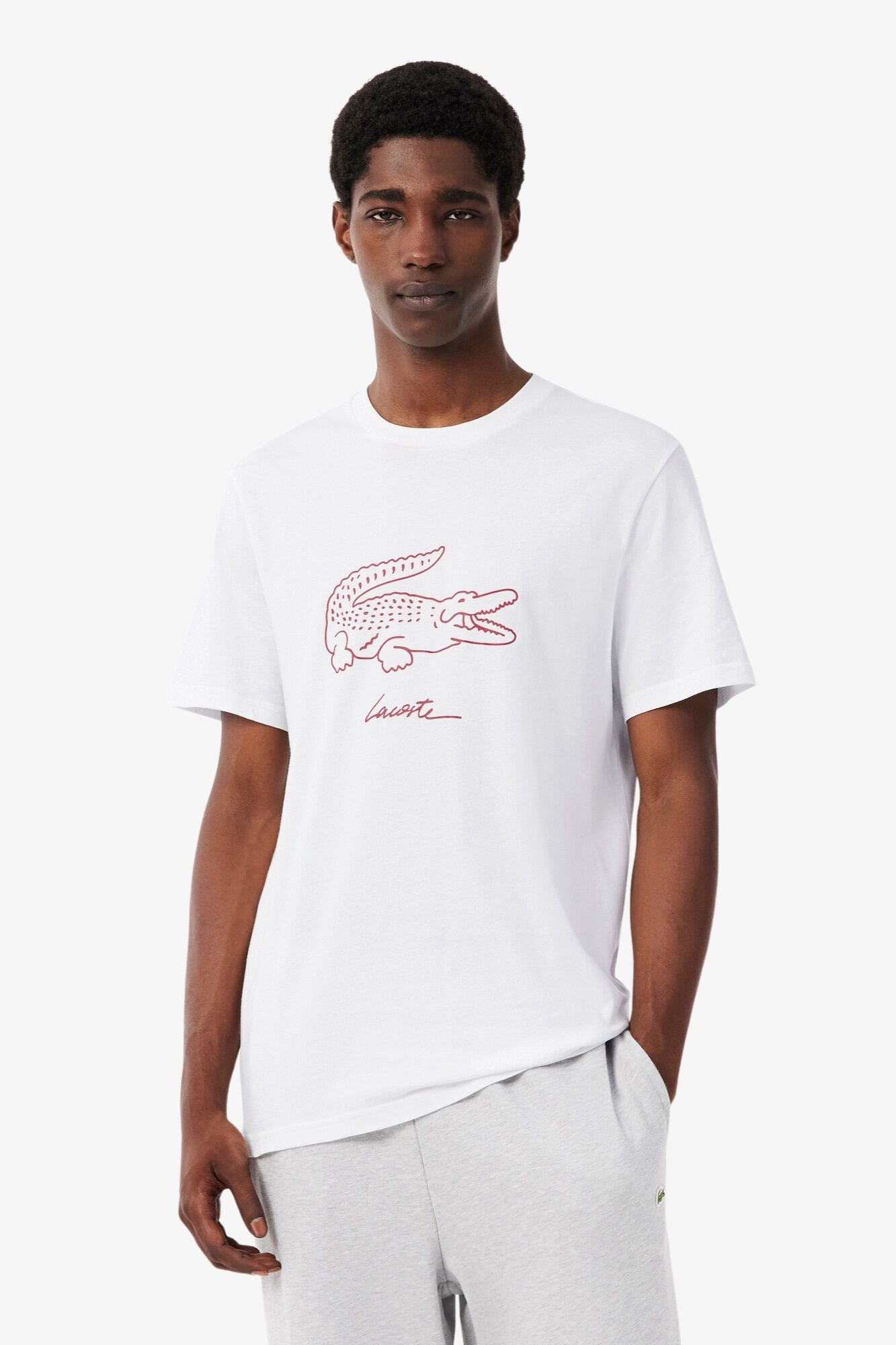 Lacoste T-shirt de manga curta estampada