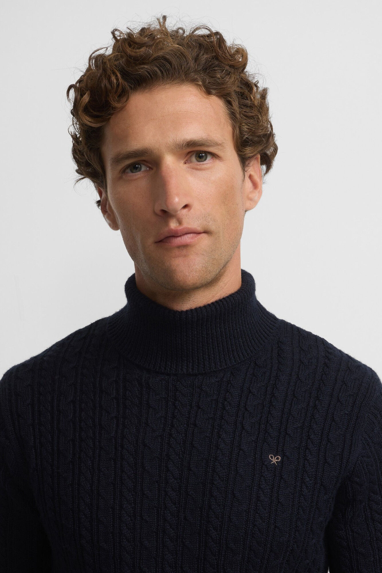 Silbon Camisola de gola com tric&ocirc; oitos