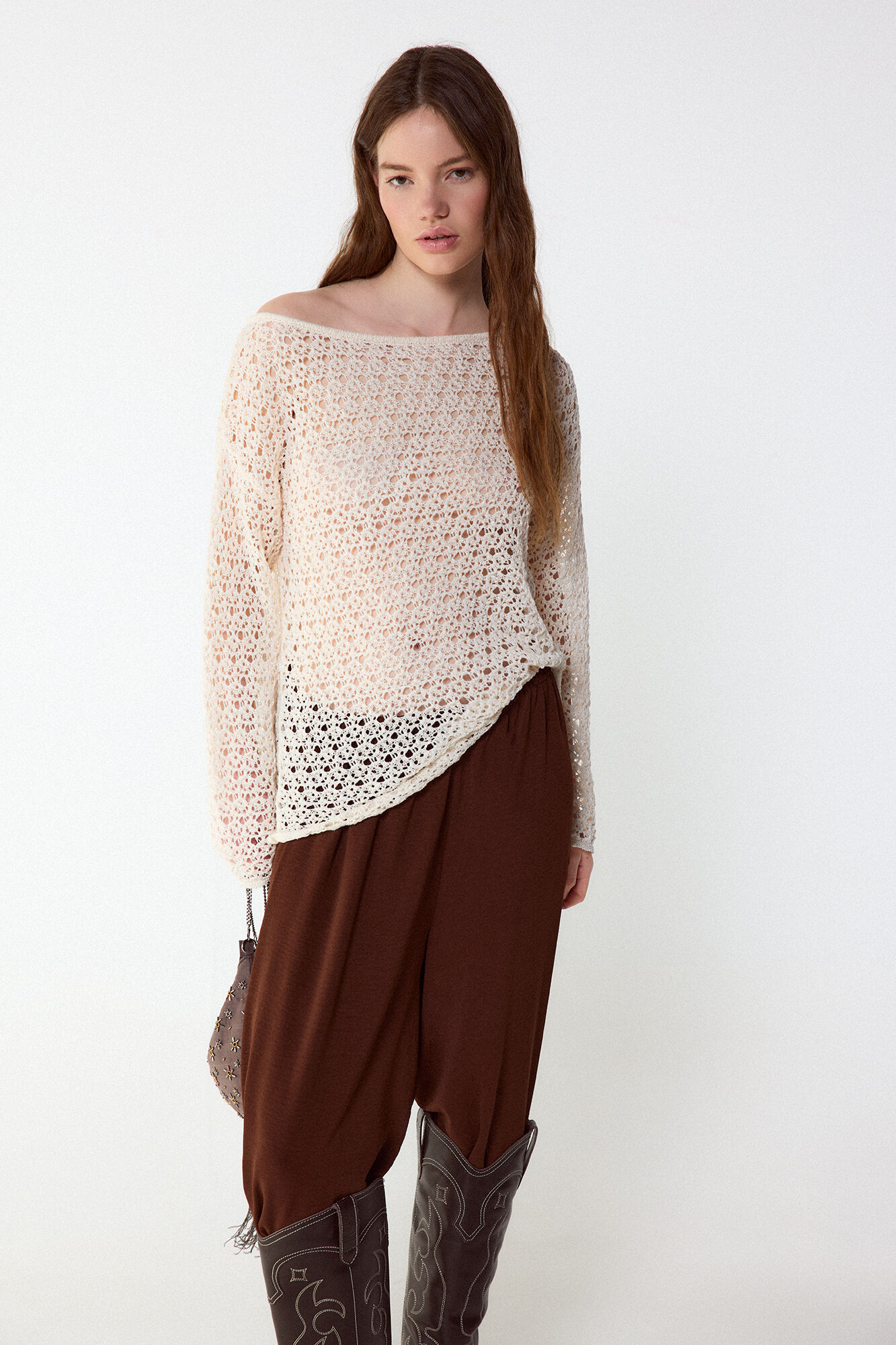 Slowlove Jersey punto calado