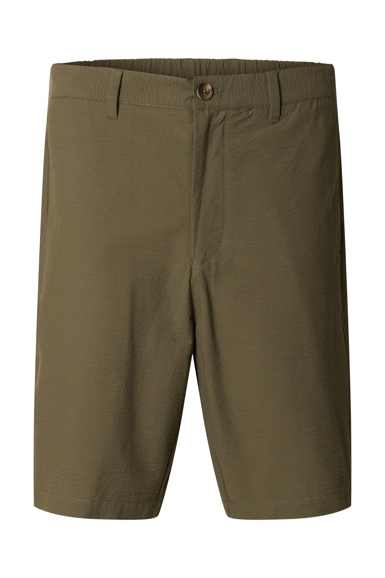 Selected Structured fabric short trousers Green