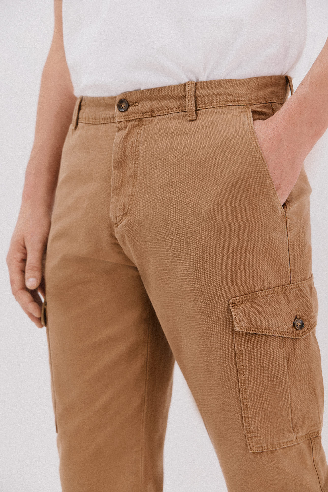 Cortefiel Cargo trousers  Camel