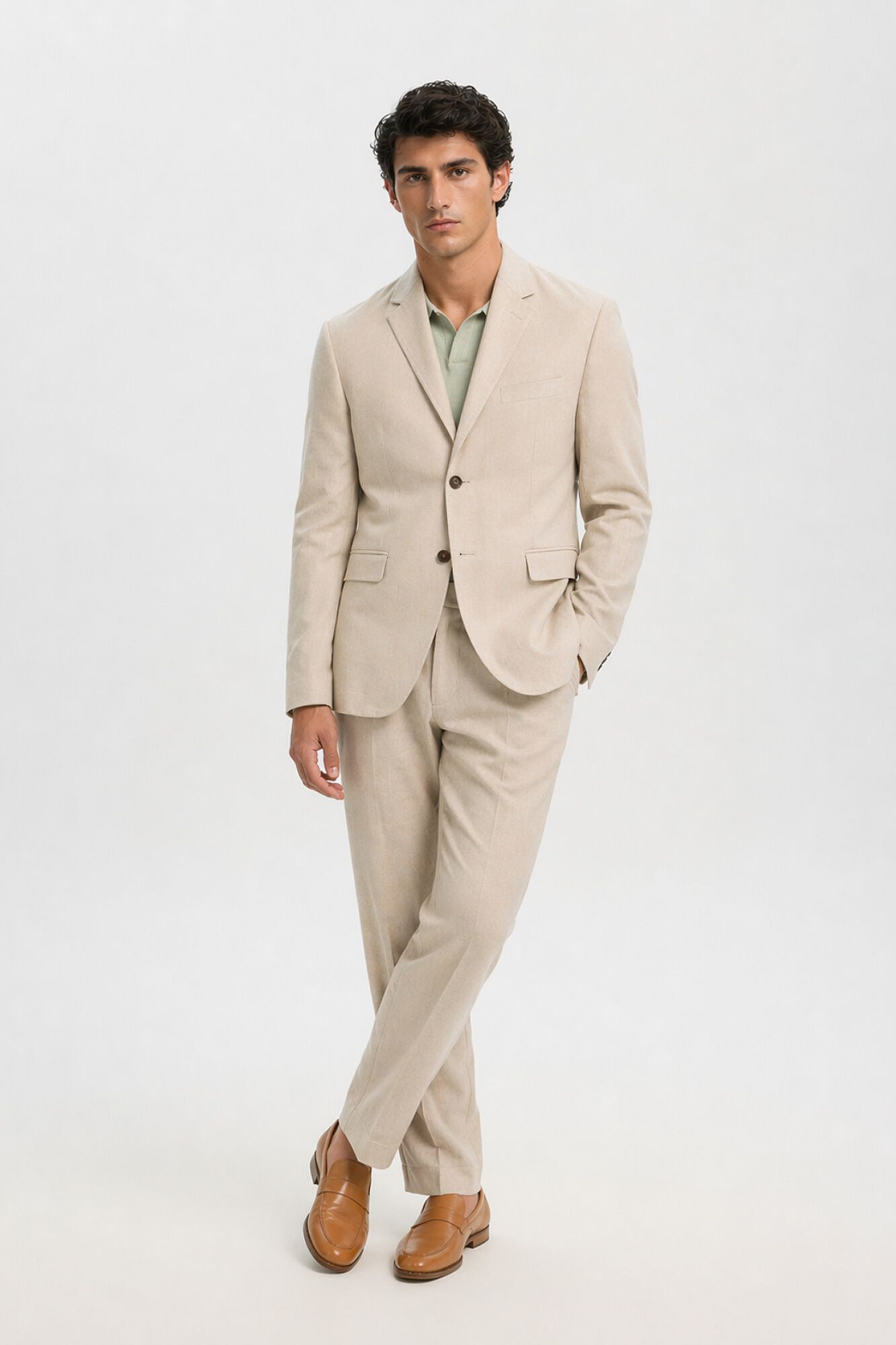 Selected Cal&ccedil;a de linho de vestir