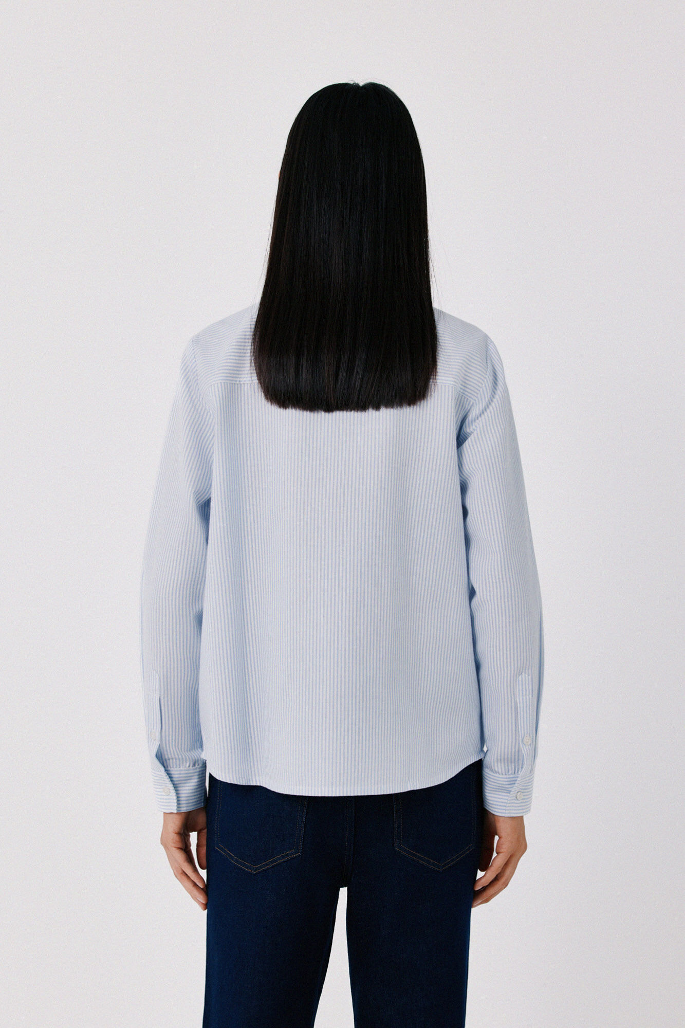 Cortefiel Oxford basic shirt Printed blue