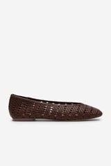 Cortefiel Braided ballerina Dark brown