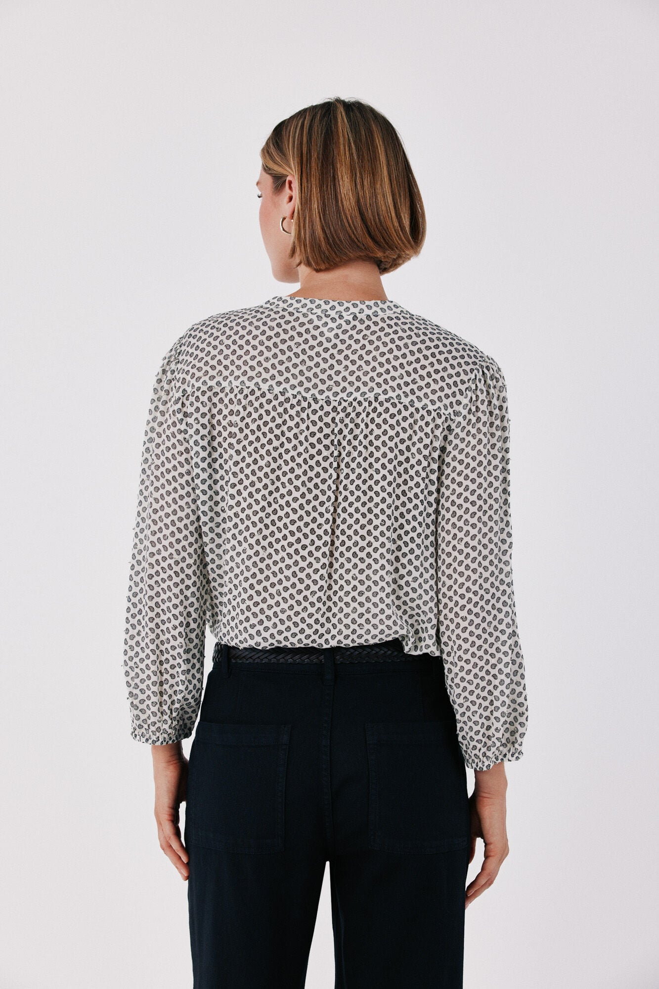 Cortefiel Blusa estampada fluida Impress&atilde;o