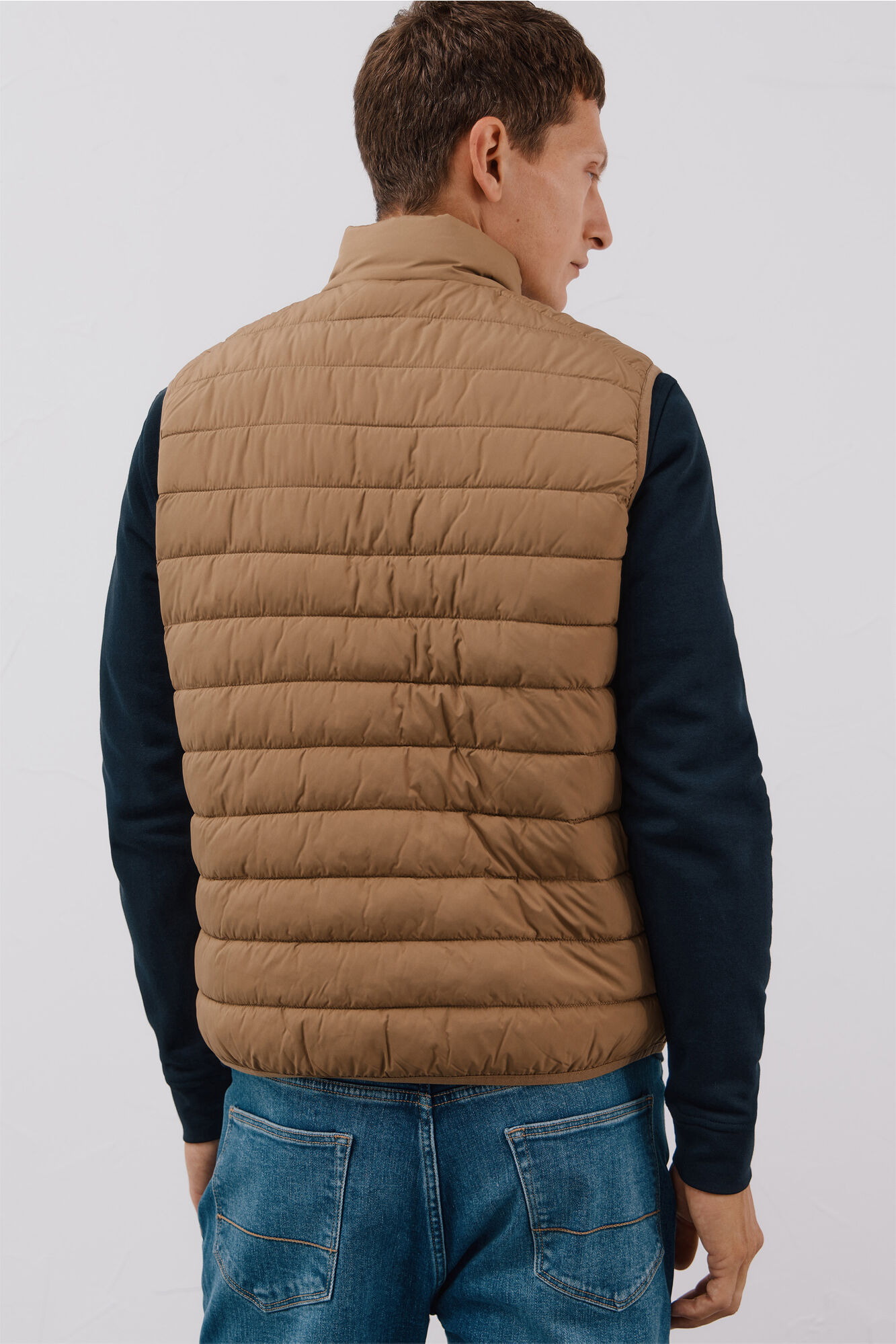 Cortefiel Chaleco acolchado ultralight Beige