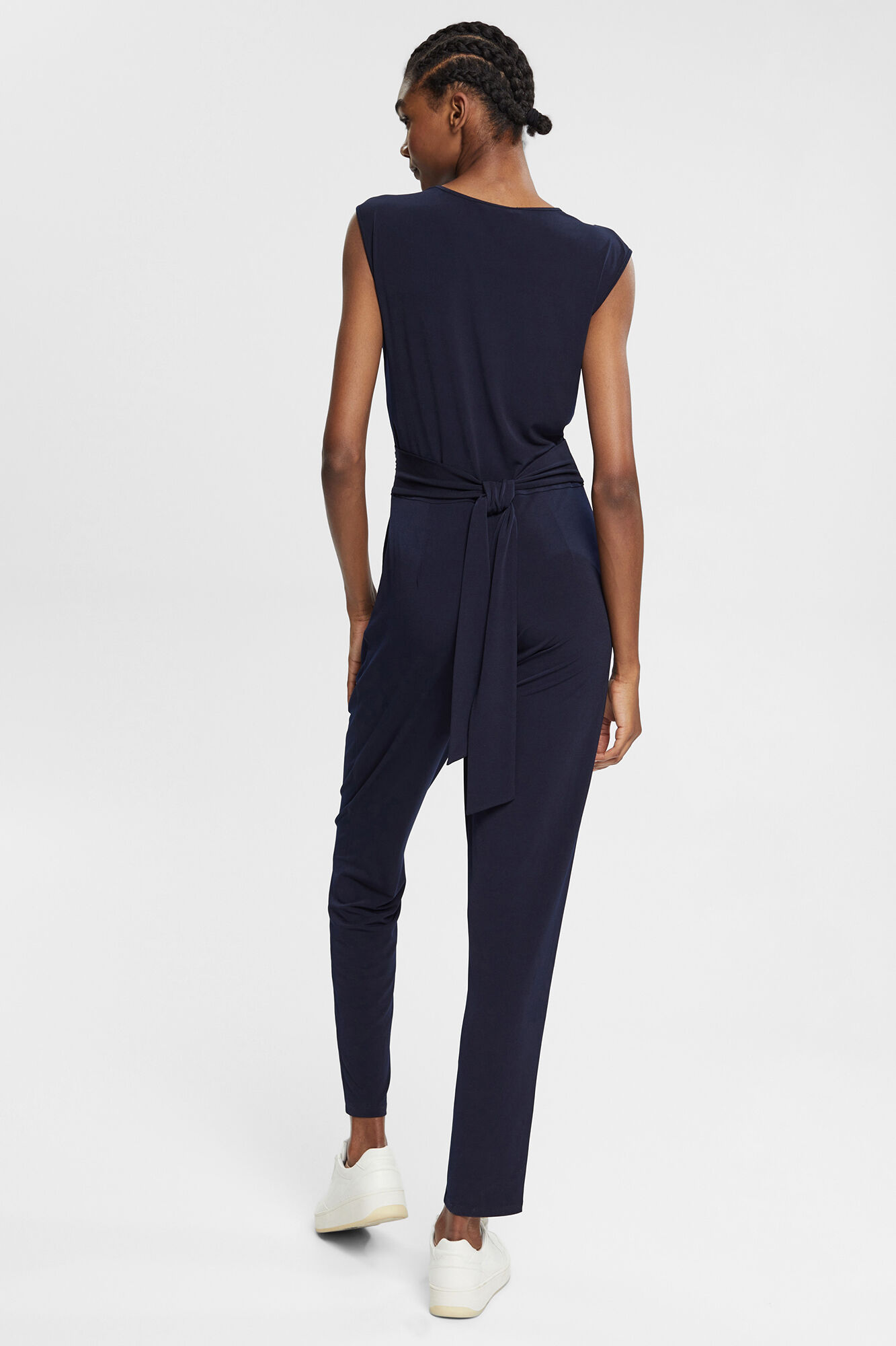 Esprit Jersey crossover jumpsuit Navy