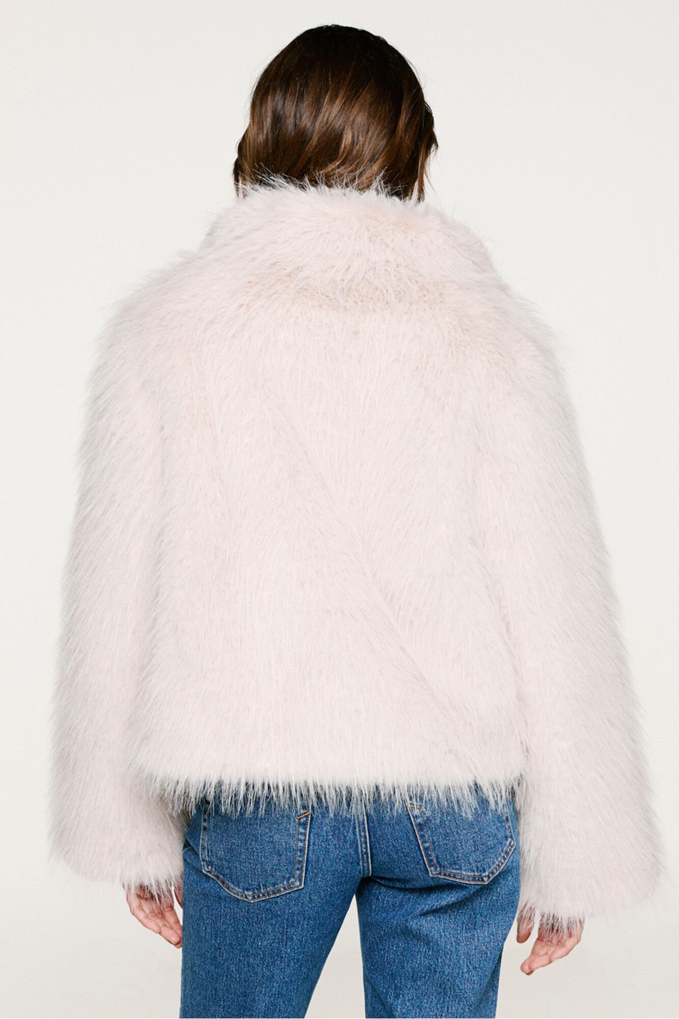 Selected Blus&atilde;o com efeito de pele  Tostado