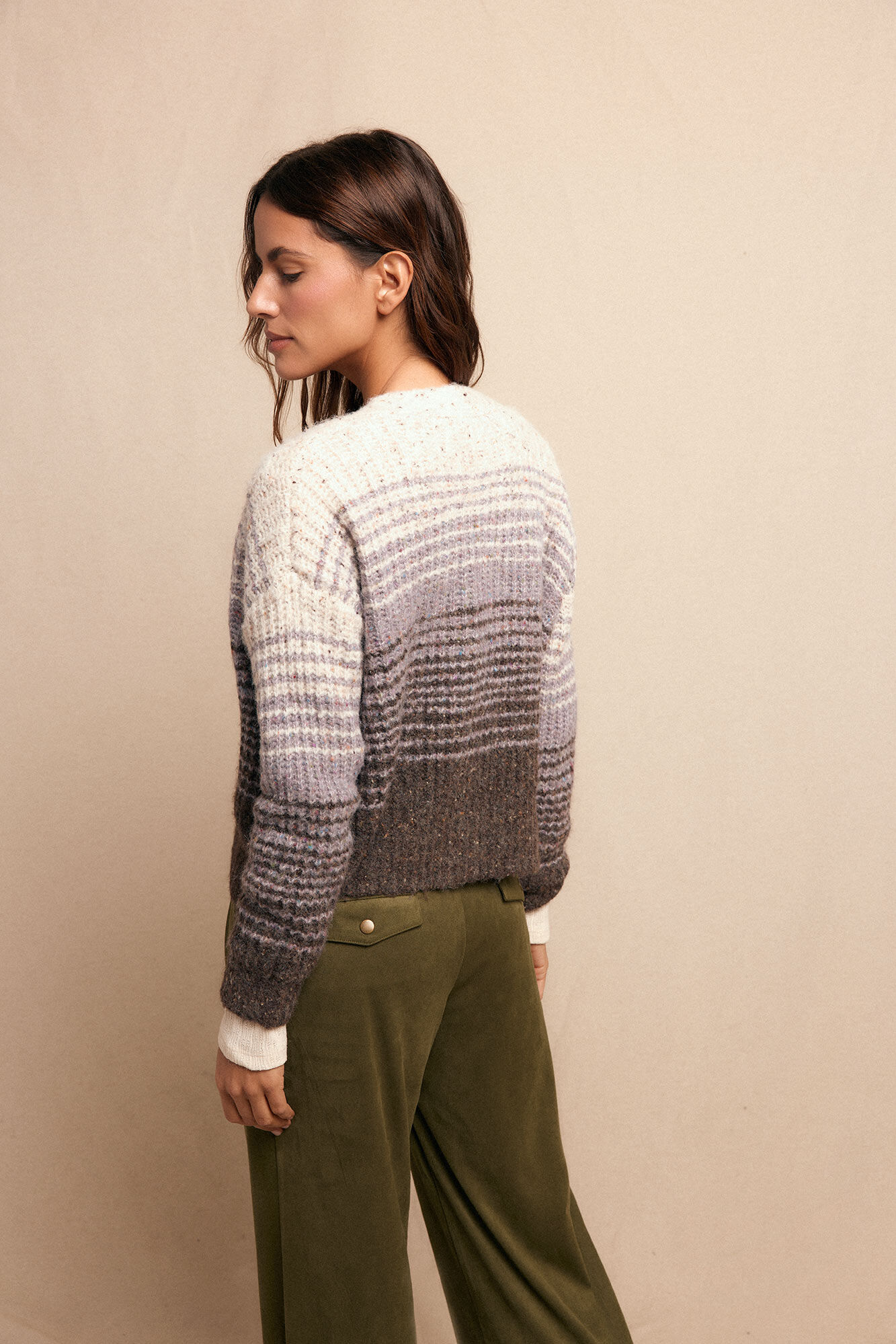 Slowlove Jaqueta curta degrad&ecirc; Cinzento