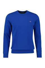 Gant Suéter clássico de algodão com gola redonda Azul