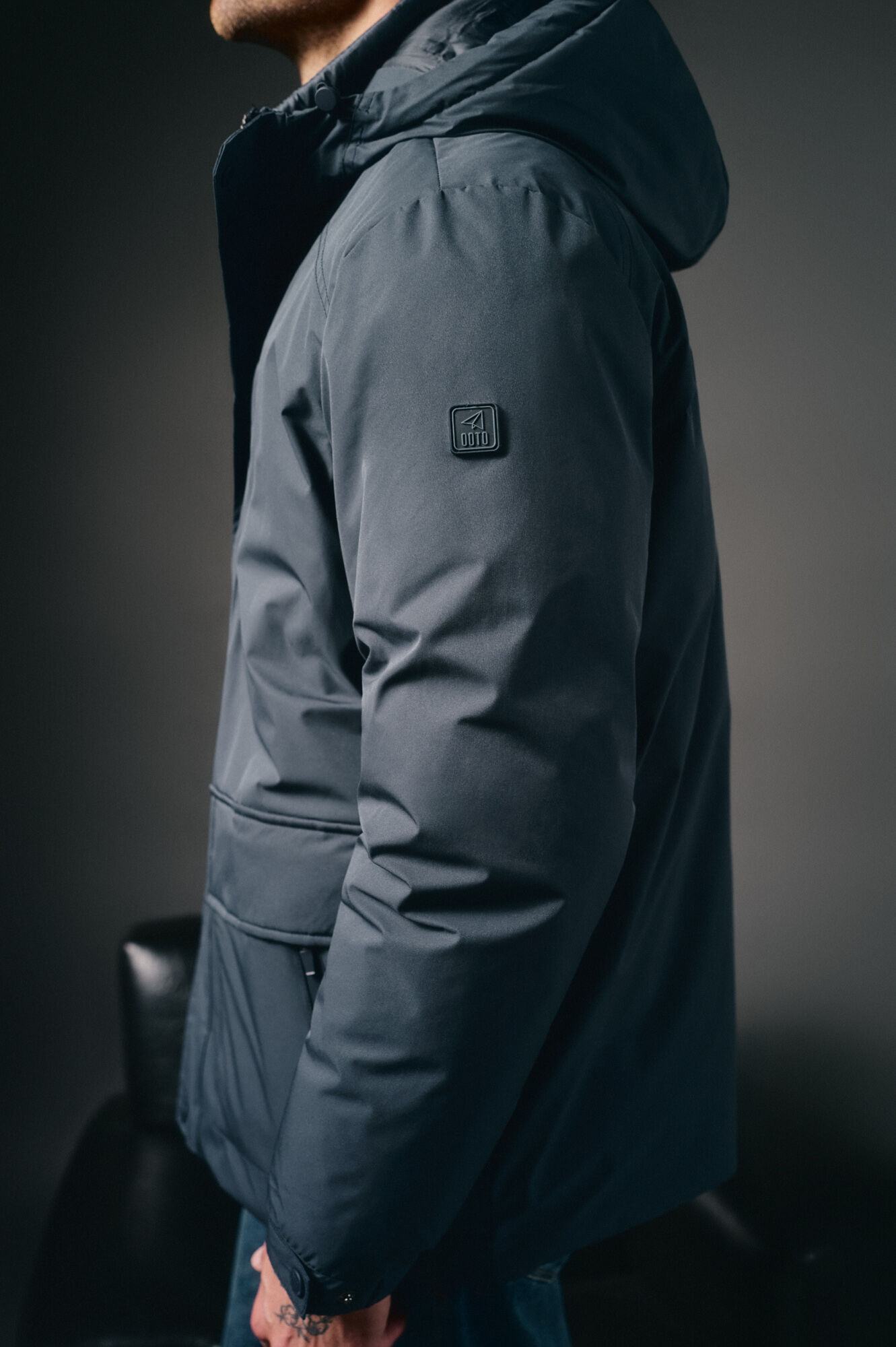 OOTO Hooded puffer parka Navy