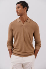 Cortefiel Fine knit jumper Beige