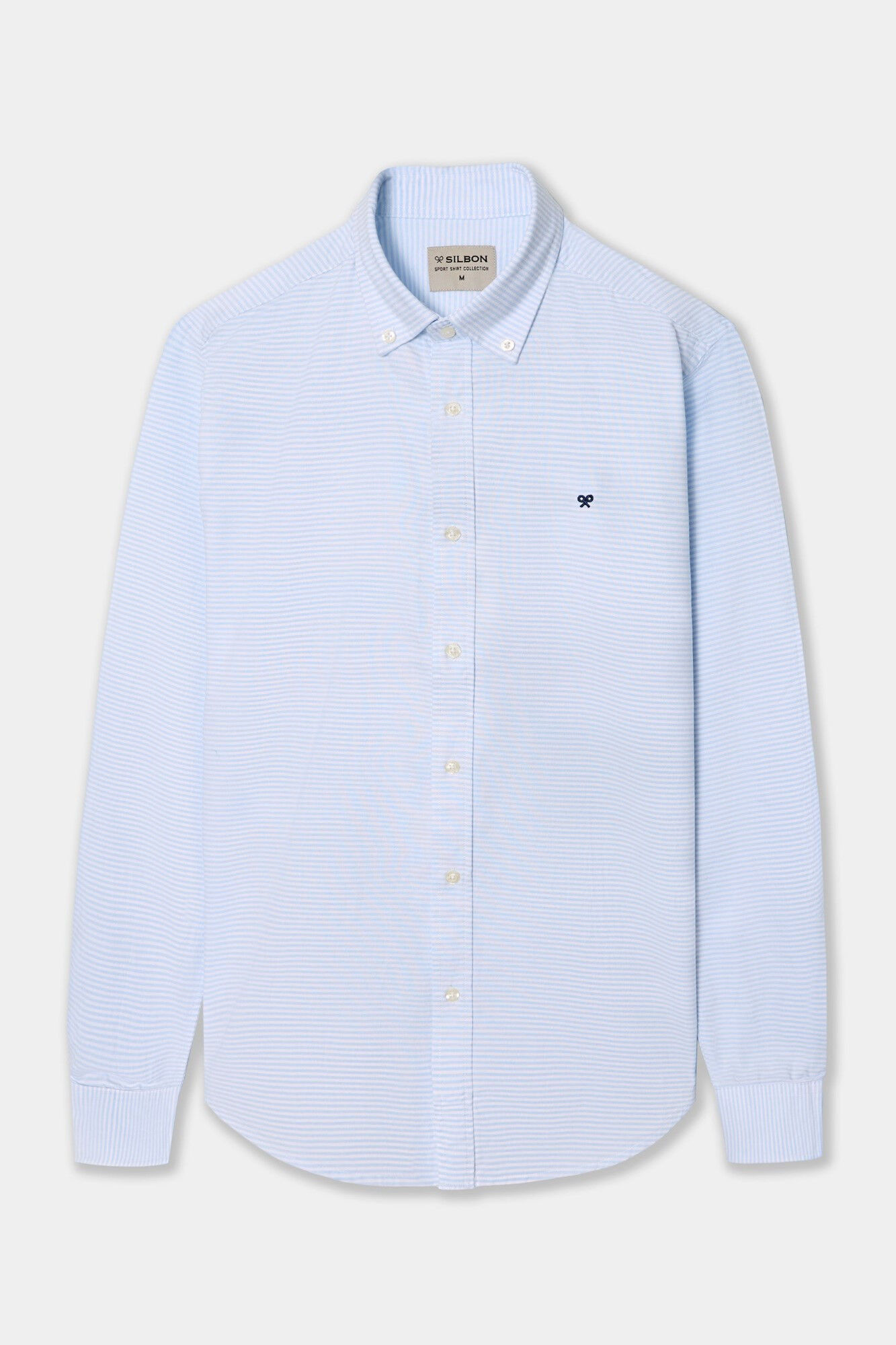Silbon Camisa sport oxford raya horizontal Azul