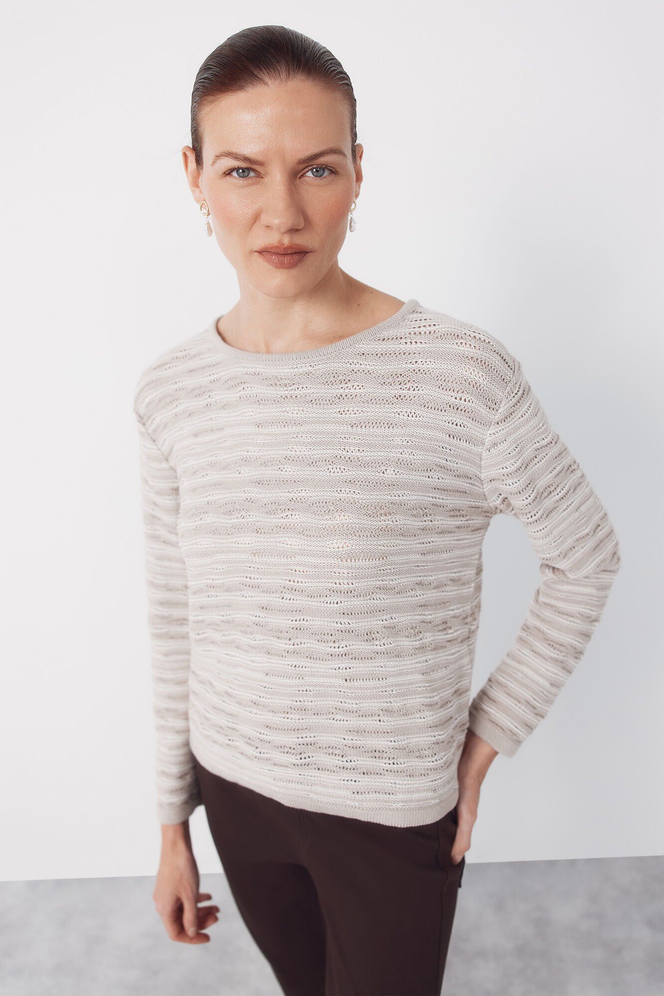Cortefiel Jersey-knit textured jumper