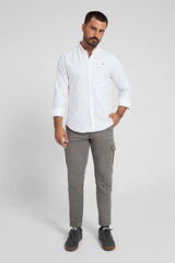 Silbon Camisa sport oxford line blanca Blanco