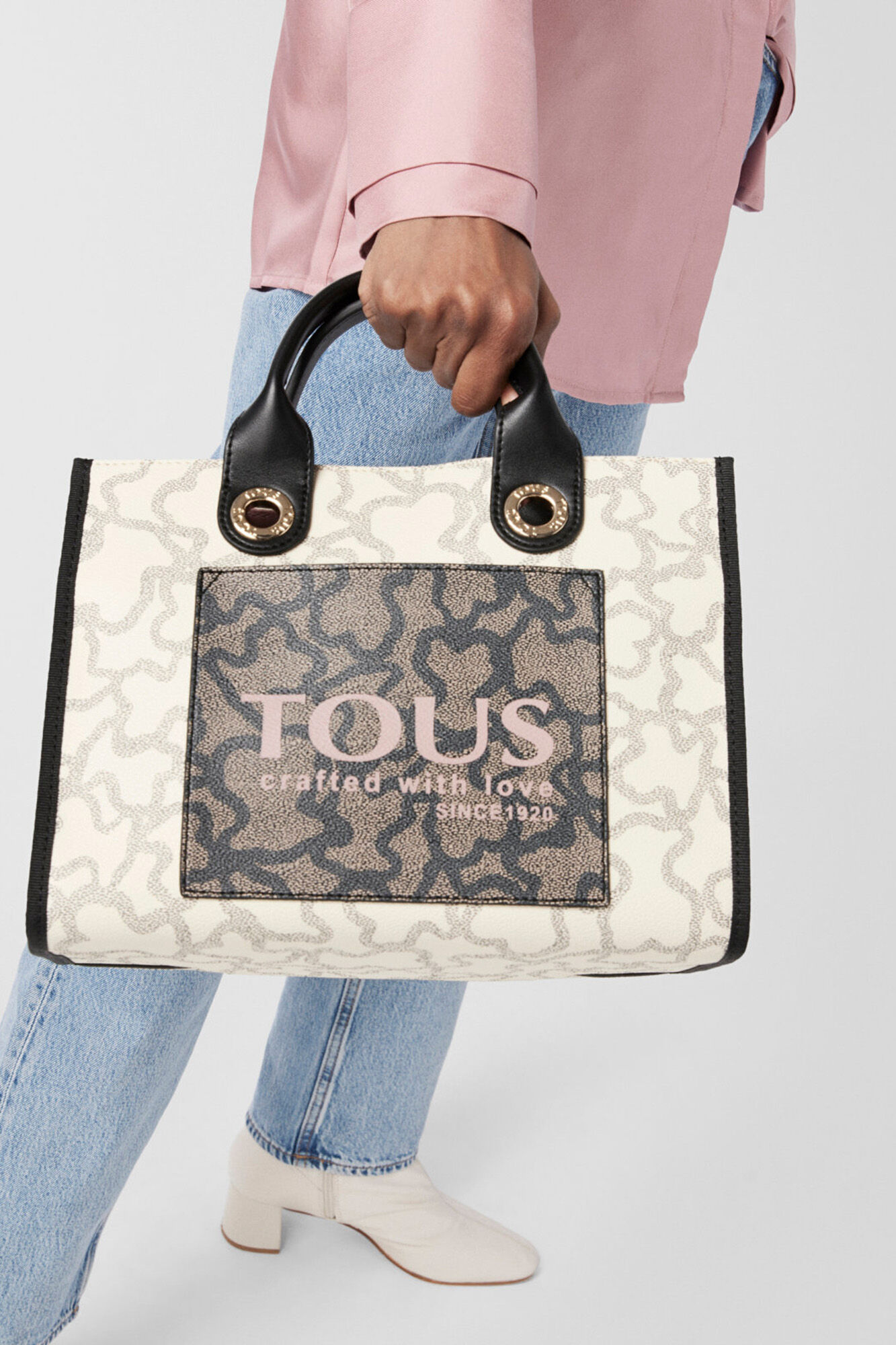 Tous Amaya Kaos Icon medium multi beige shopper bag Beige